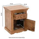 Artwork Mango Wood Bedside Table With Storage - View 6