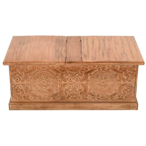 Artwork Mango Wood Coffee Table/Blanket Box - View 3