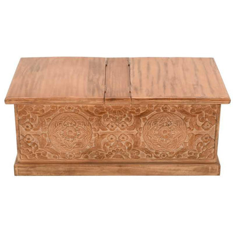 Artwork Mango Wood Coffee Table/Blanket Box - View 3