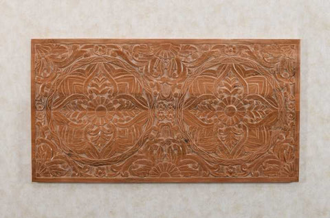 Artwork Mango Wood Bedframe Headboard