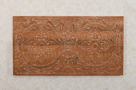 Artwork Mango Wood Bedframe Headboard