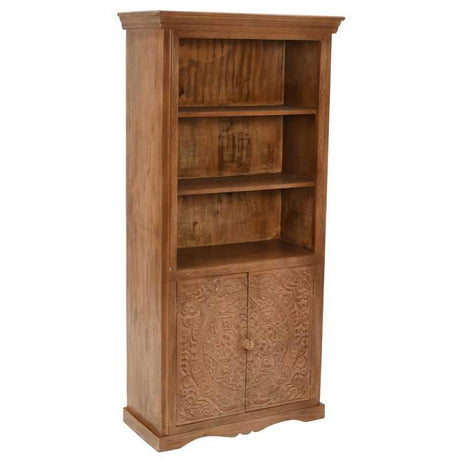 Artwork Mango Wood Large Corner Bookcase - View 2