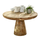 Mushroom style coffee table made from eco-friendly mango wood
