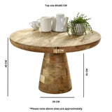 Mushroom style coffee table made from eco-friendly mango wood