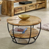 Surrey Solid Wood & Metal Coffee Table With Shelf - View 3