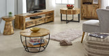 Surrey solid wood coffee table with metal legs in rustic style