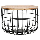 Surrey Solid Wood & Metal Wire Coffee Table - View 3