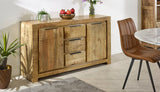 Surrey solid wood large sideboard with 2 doors and 3 drawers in rustic finish