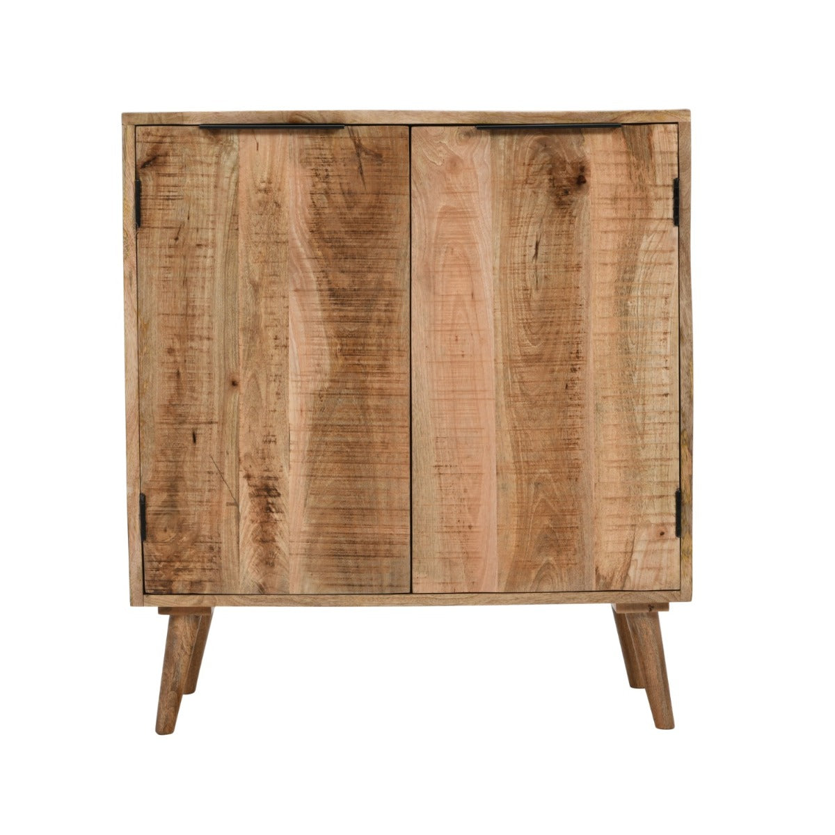 Surrey solid wood drinks cabinet with a lacquered finish, showcasing handmade craftsmanship and natural wood grain.