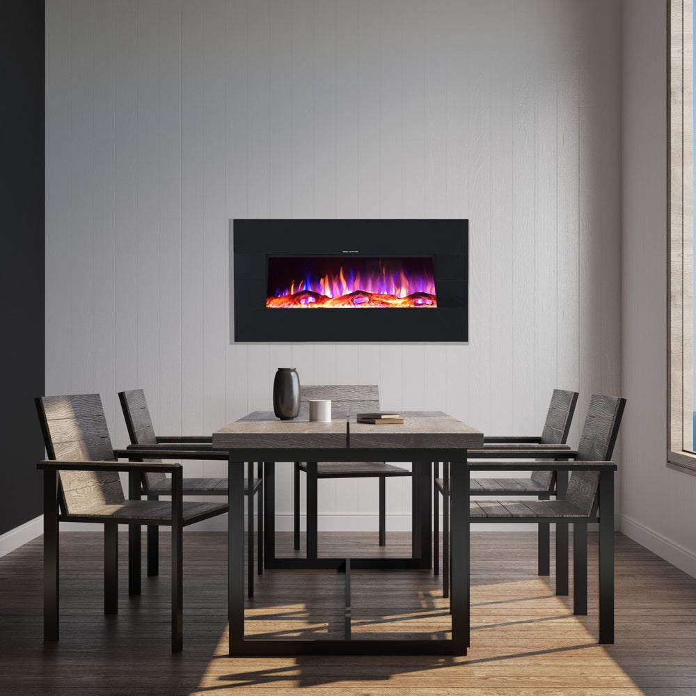 Ezee Glow 42" Mini Zara Black Wall Hung Fire