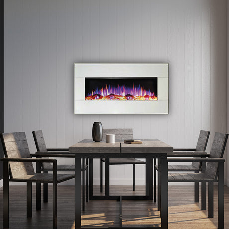 Ezee Glow Mini Zara 42" White Electric Fire
