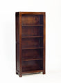 Large open bookcase made from solid dark mango wood