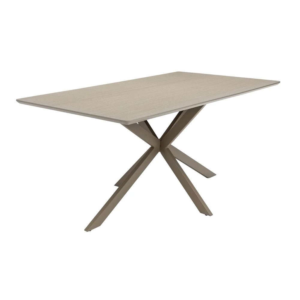Modena 1.6m Dining Table - Grey Melamine / Taupe Leg