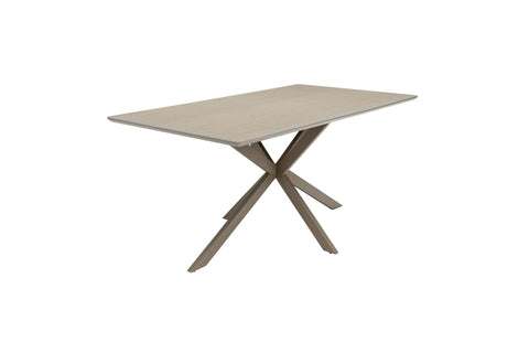 Modena 1.6m Dining Table - Grey Melamine / Taupe Leg