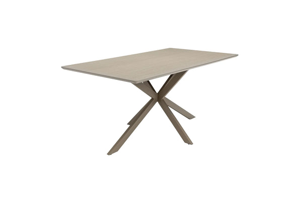 Modena 1.6m Dining Table - Grey Melamine / Taupe Leg