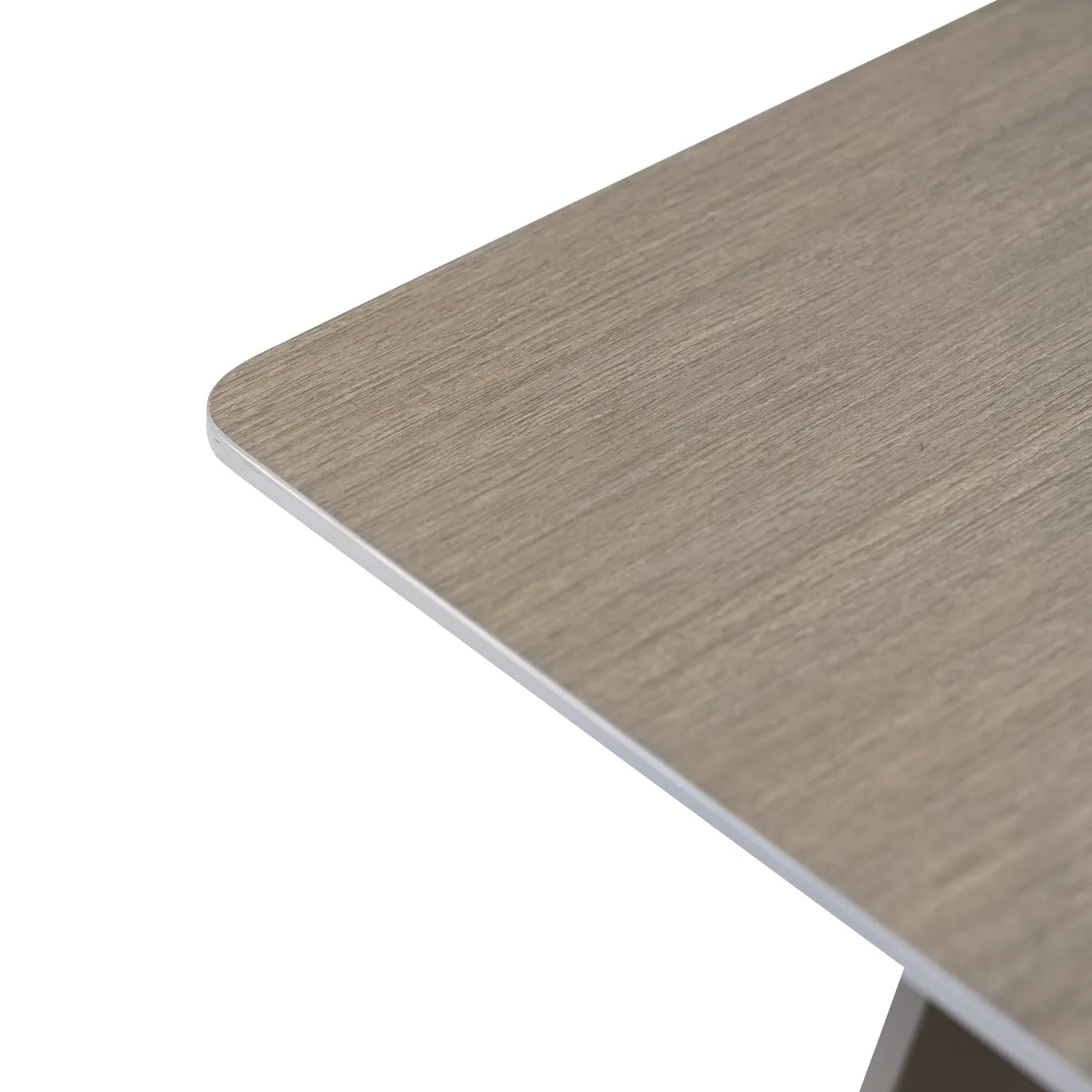 Wooden table top on a white background