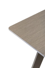 Modena 1.6m Dining Table - Grey Melamine / Taupe Leg