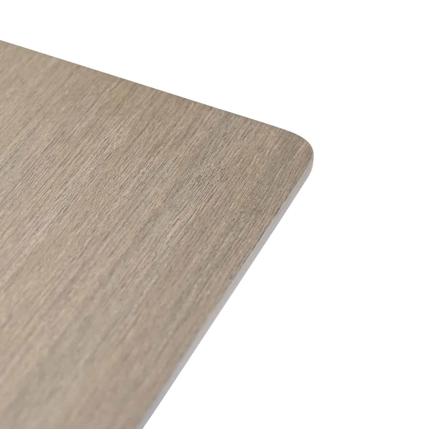 Close-up of a wooden surface with a light brown finish on a white background