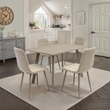 Modena 1.2m Dining Table - Grey Melamine / Taupe Leg