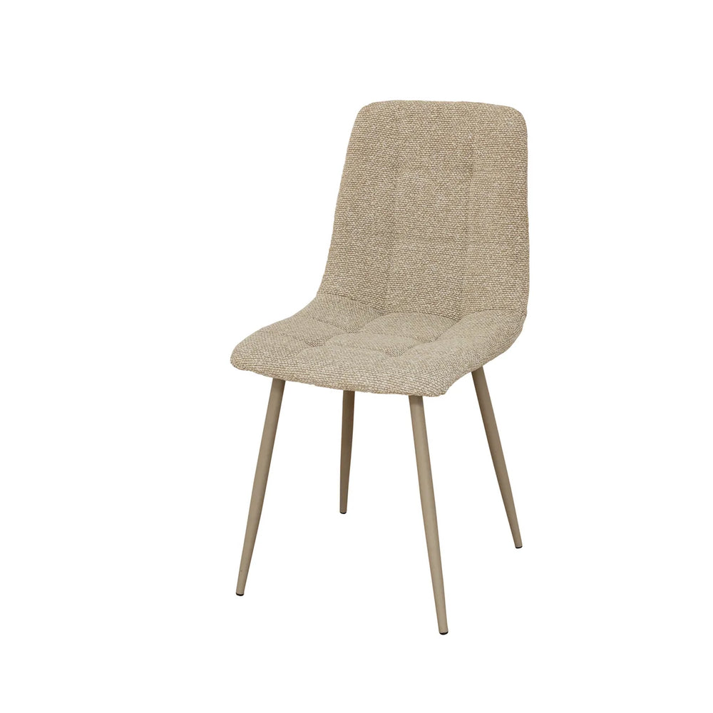 Modena Fabric Dining Chair - Mocha Mix / Taupe Leg