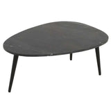 Opal Coffee Table With Black Marble Top & Metal Legs - View 3