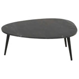Opal Coffee Table With Black Marble Top & Metal Legs - View 2
