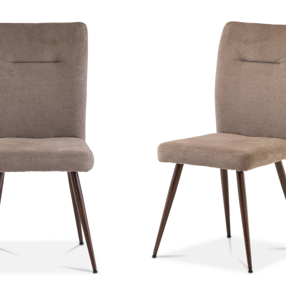 Mocha Fabric Dining Chair with Wenge Legs  Elegant Dining Furniture