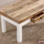 Alfie Coffee Table With Drawer Solid Mango Wood - View 8