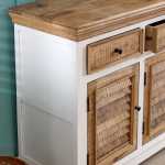 Alfie Wood Sideboard - 3 Drawers & 3 Doors - View 8