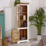 Alfie Wood Bookcase with 3 shelves and 1 door, crafted from mango wood