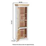 Alfie Wood Bookcase/Display Cabinet - 3 Shelves & 1 Door - View 8