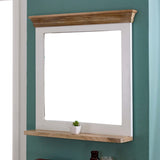 Alfie mirror frame with shelf made of solid mango wood