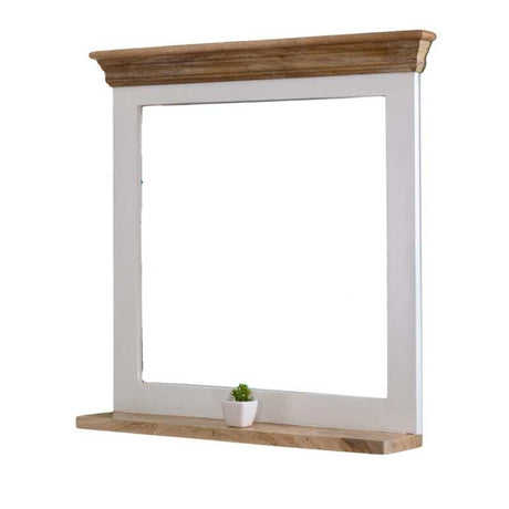 Alfie Mirror Frame With Shelf Solid Mango Wood - View 2