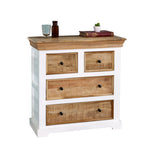 Alfie Solid Mango Wood Chest of Drawers in rustic style
