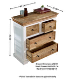 Alfie Solid Mango Wood Chest of Drawers in rustic style