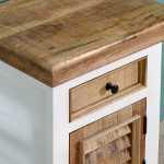Alfie Solid Mango Wood Bedside Cabinet 1 Drawer + 1 Door - View 4