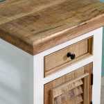 Alfie Solid Mango Wood Bedside Cabinet 1 Drawer + 1 Door - View 4