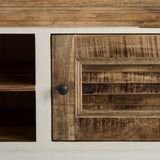 Alfie Wood Shoe Rack and Hanger Wall Hook Set in whiteish mango wood