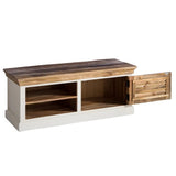 Alfie Wood Shoe Rack and Hanger Wall Hook Set in whiteish mango wood