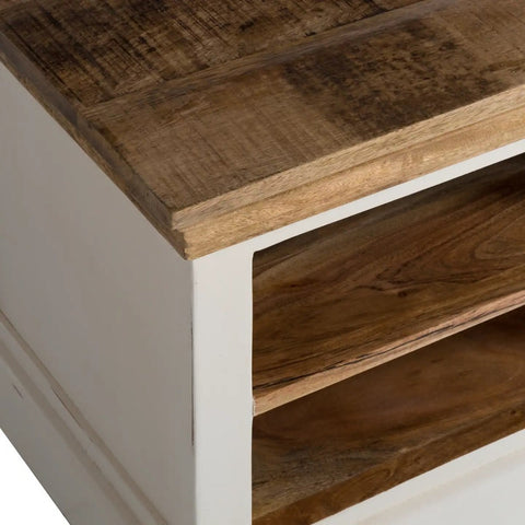 Alfie Wood Shoe Rack and Hanger Wall Hook Set in whiteish mango wood