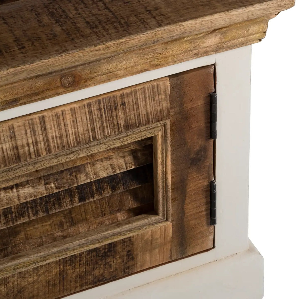 Alfie Wood Shoe Rack and Hanger Wall Hook Set in whiteish mango wood