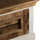 Alfie Wood Shoe Rack and Hanger Wall Hook Set in whiteish mango wood