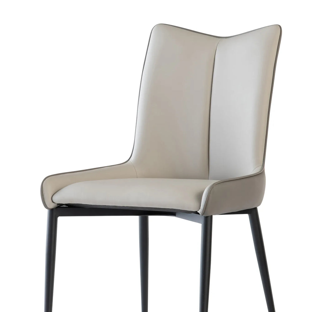 Nardo Dining Chair - Grey/ Light Grey Mix - Black Leg