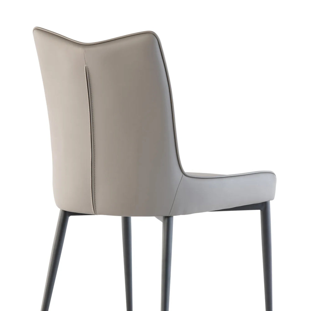 Nardo Dining Chair - Grey/ Light Grey Mix - Black Leg