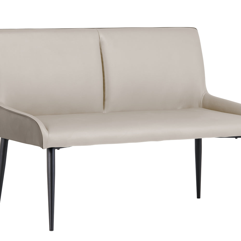 Stylish Grey Bench with Black Legs - Modern Home Furniture