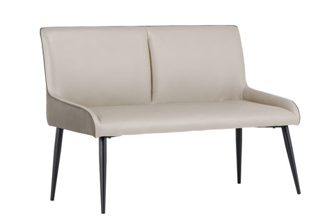 Stylish Grey Bench with Black Legs - Modern Home Furniture