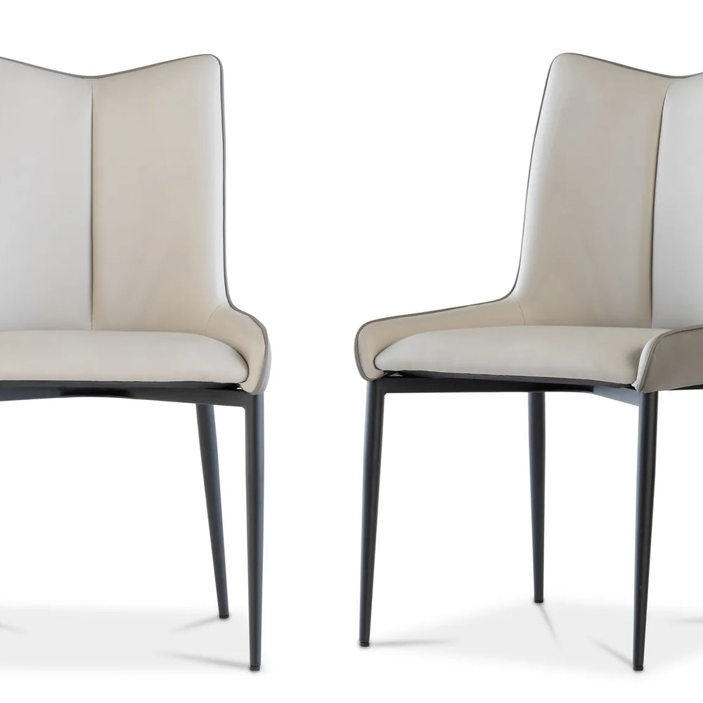 Nardo Dining Chair - Grey/ Light Grey Mix - Black Leg