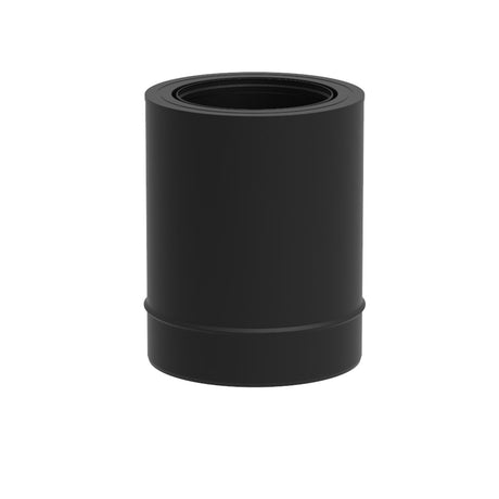 130mm Black Nisbus Solinox Start Off Adaptor designed for seamless transitions between 125mm and 130mm pipes.