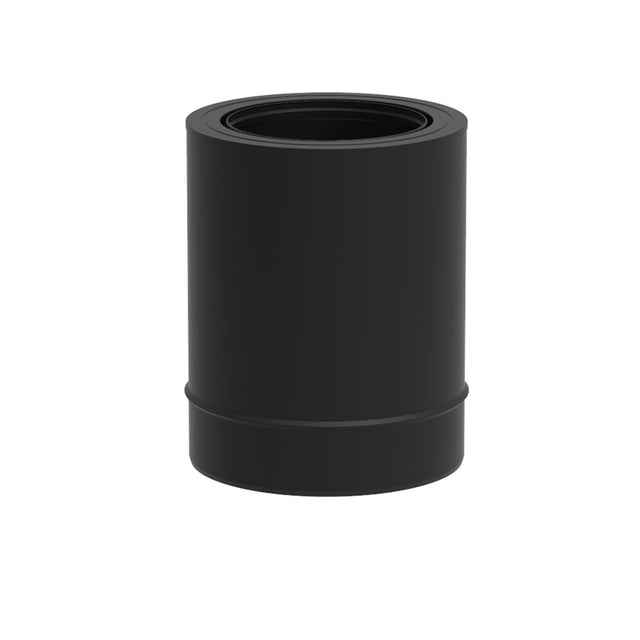 130mm Black Nisbus Solinox Start Off Adaptor designed for seamless transitions between 125mm and 130mm pipes.