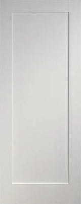 White interior door with single recessed panel, modern minimalist design